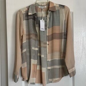 Rose + Olivia Long Sleeve Button-Up Blouse